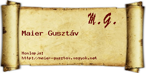 Maier Gusztáv névjegykártya