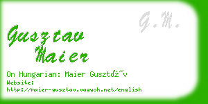 gusztav maier business card